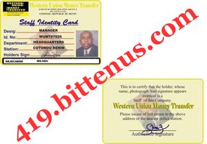 419THIS IS MY WESTERN UNION ID CARD